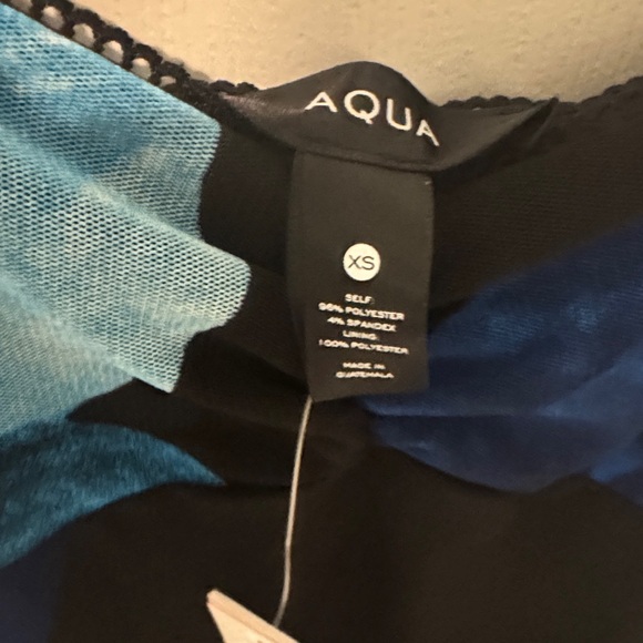 NWT Aqua Blue Mesh Floral Maxi Dress size   XS - Picture 4 of 8